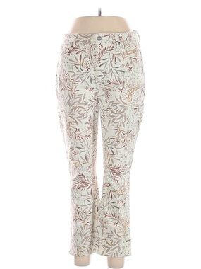 NYDJ Cream Pants with Rustic Floral Print